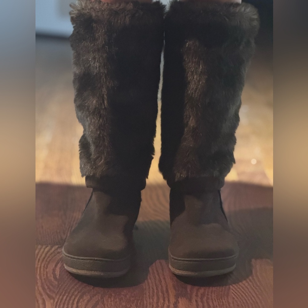 Dr Scholl Faux Fur Brown Boots